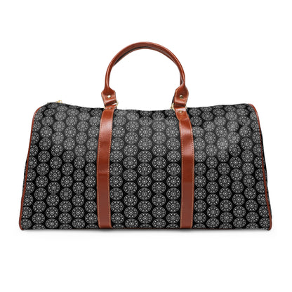 Noir STMPUNK Cymatic Aop Waterproof Pu Travel Bag (Black)