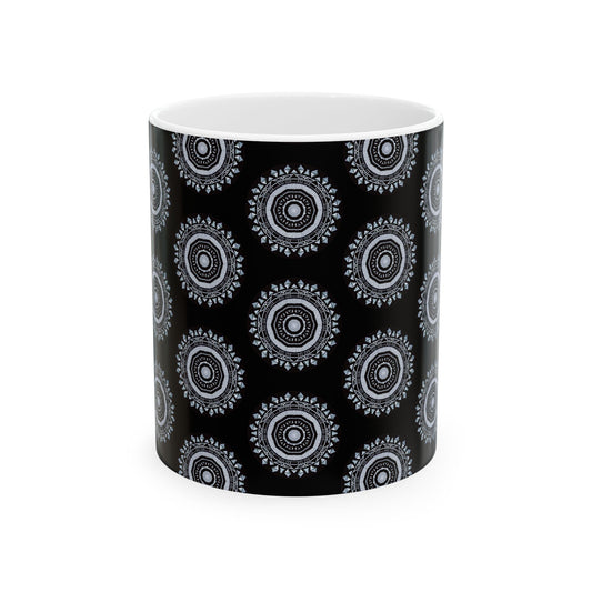 MAYA Cymatic AOP Ceramic Mug (Black)