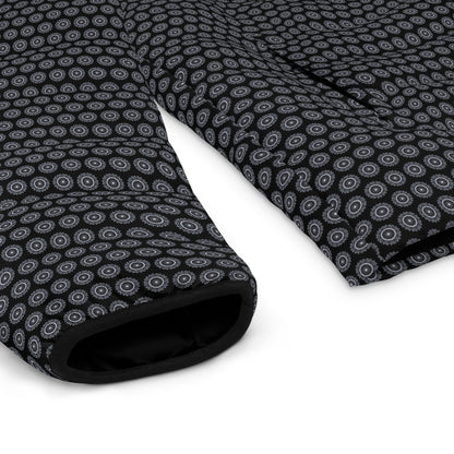 Men's “MAYA” Cymatic AOP Puffer Jacket (Black)