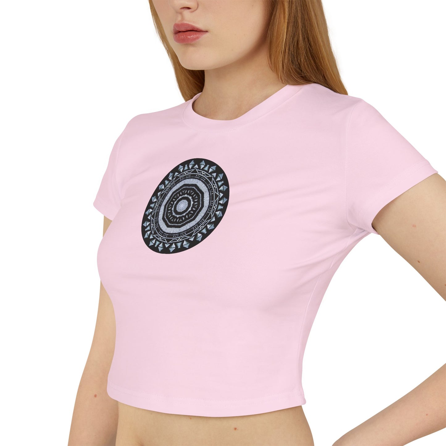 Women's "MAYA" Cymatic Print Baby Tee