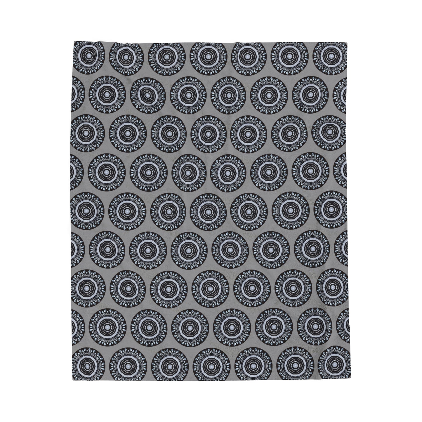 MAYA Cymatic AOP Velveteen Plush Blanket (Grey)