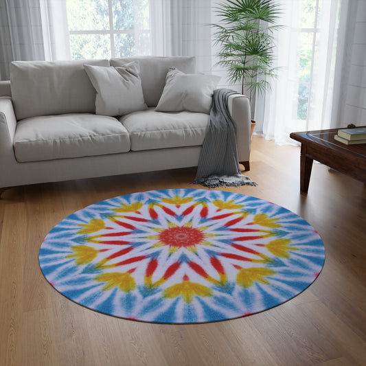 Kaleido47 Cymatic Round Rug (CRISTOS)