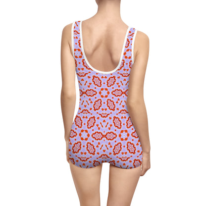 Women’s "HEXA" Cymatic AOP Vintage Swimsuit