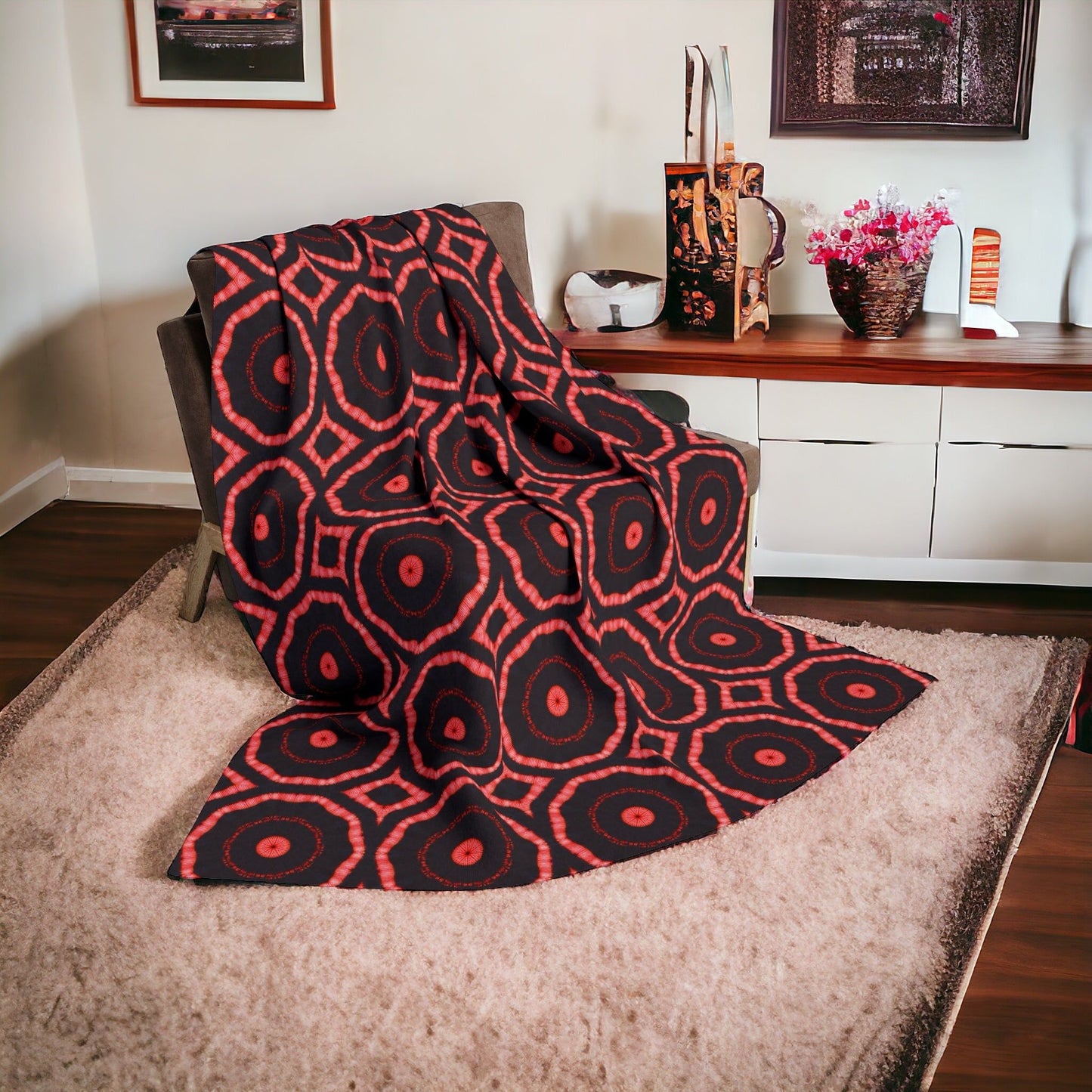 396 Cymatic AOP Arctic Fleece Blanket