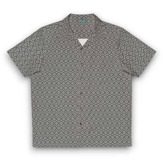 Men's 417 Cymatic AOP Boxy Hawaiian Shirt (Grey)