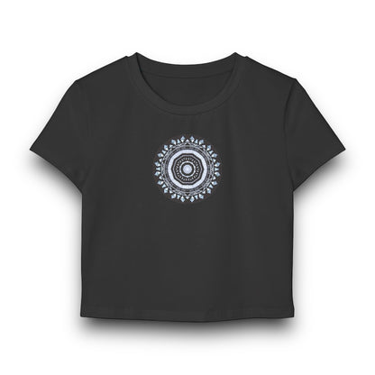 Women's "MAYA" Cymatic Print Baby Tee