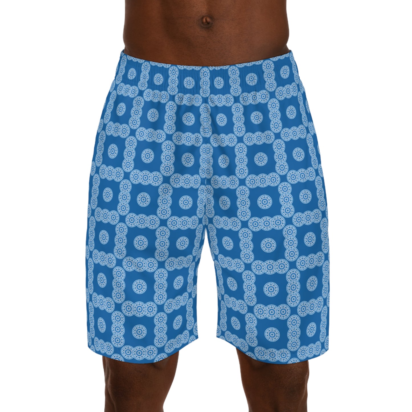 Men's "E-VEIL I" Check Jogger Shorts (AOP)