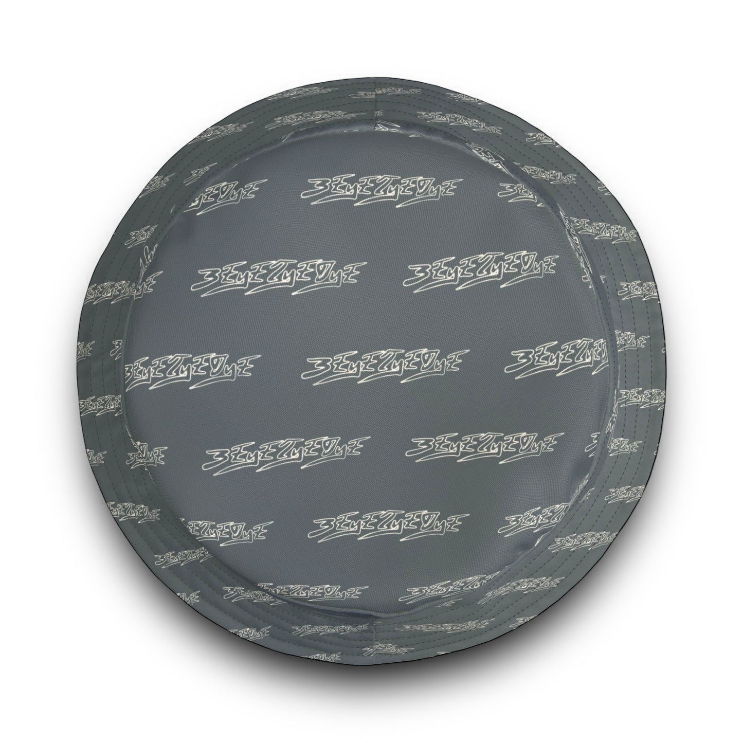 3ETD Wht Outline AOP Bucket Hat (Dark Grey)