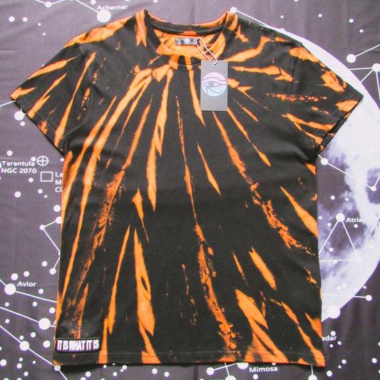Embroidered Gradient Sun Ray Bleach Tie Dye T Shirt (IIWII)