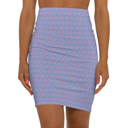 Women's Mid-Waist AOP Pencil Skirt (ASCNTN)