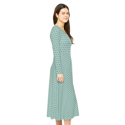 Women's "GETA" Cymatic Aop Elegant Long Sleeve Dress