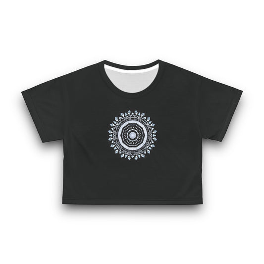 Women's “MAYA” Cymatic Print Crop T Shirt