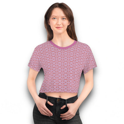 Women's "HEXA" Cymatic AOP Crop T Shirt