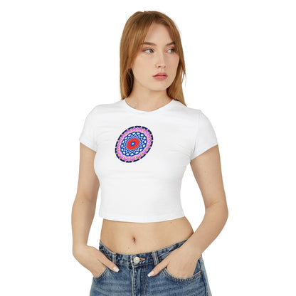 Women's "DECA" Cymatic Print Baby Tee