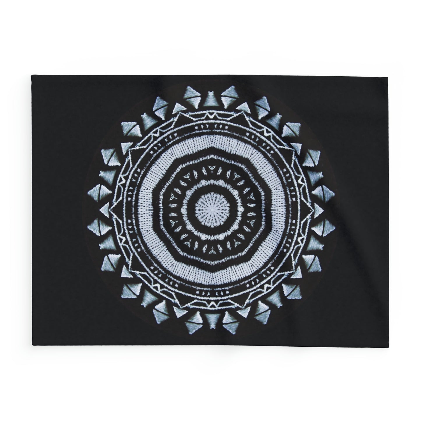 MAYA Cymatic Prt Arctic Fleece Blanket (Black)