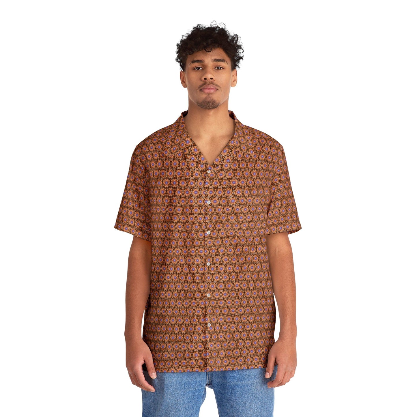 Men's "KABBA" Cymatic AOP Hawaiian Shirt