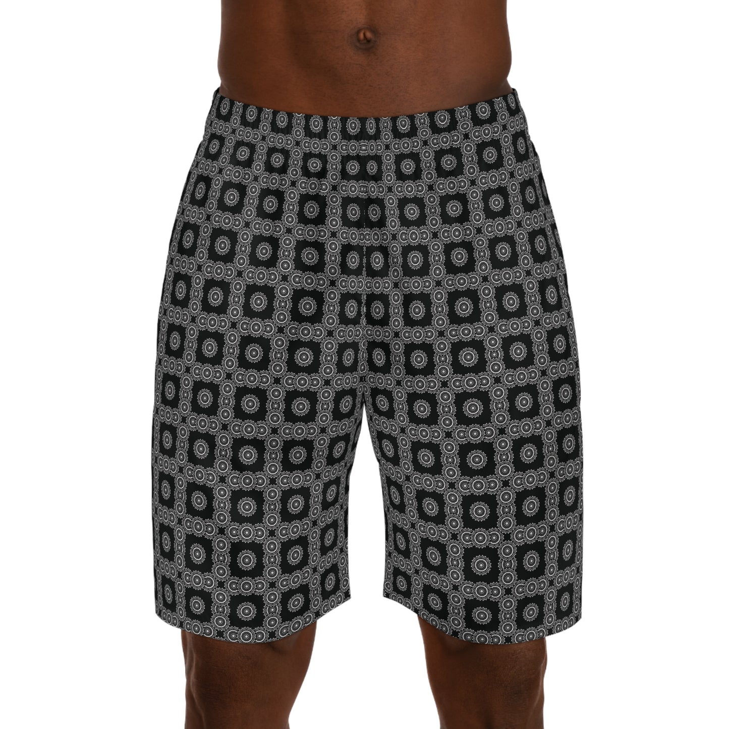 Men's Noir "MAYA" Check Jogger Shorts (AOP)