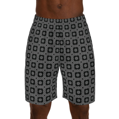 Men's Noir "MAYA" Check Jogger Shorts (AOP)