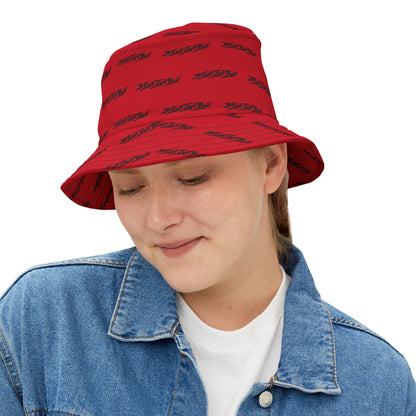 3EyeTyeDye AOP Bucket Hat (Dark Red)