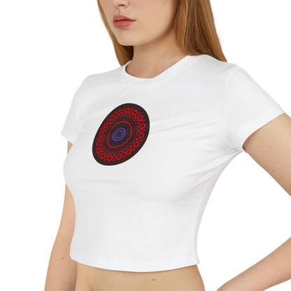 Women's "VESI-2" Cymatic Print Baby Tee