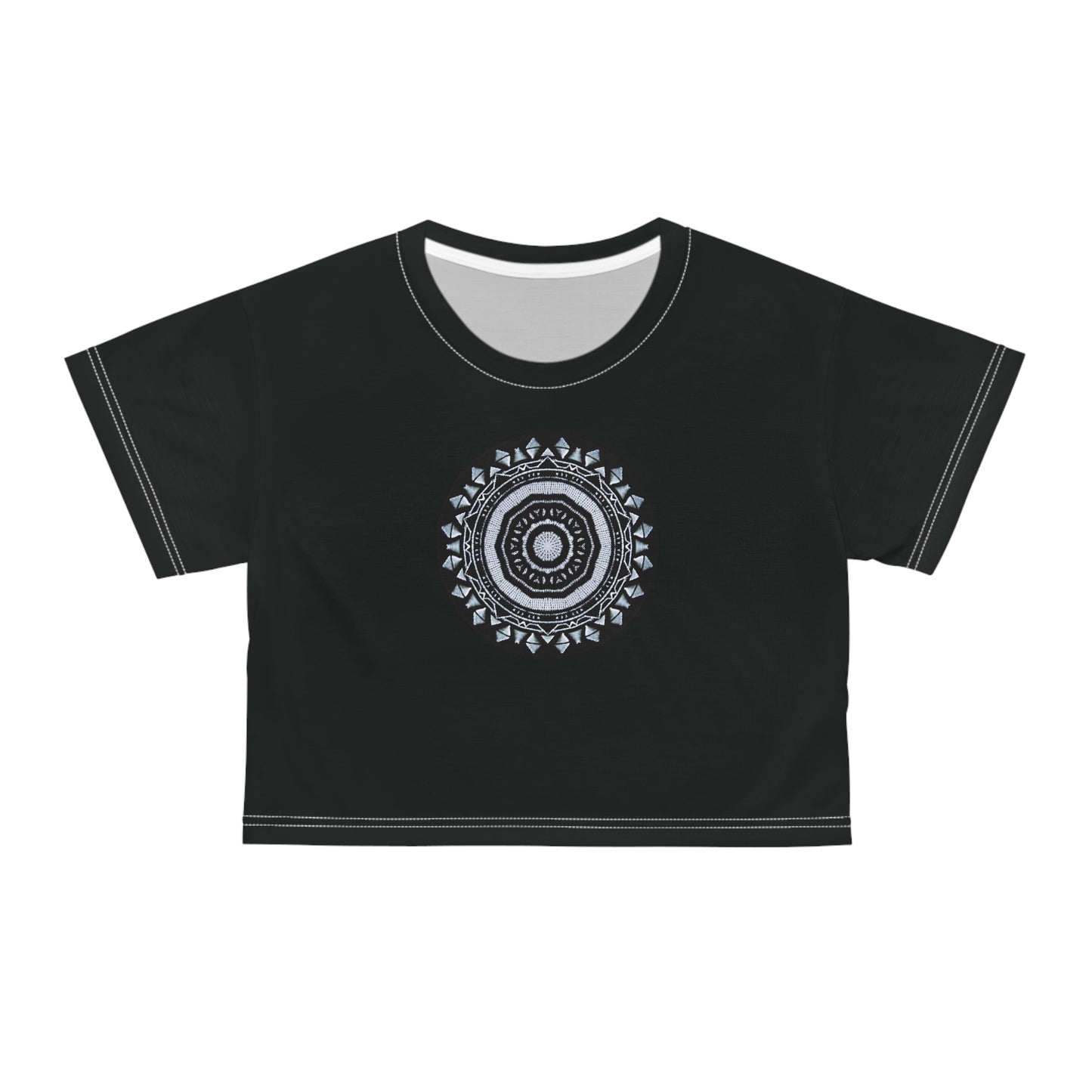 Women's K47 Cymatic Prt Crop T Shirt [MAYA]