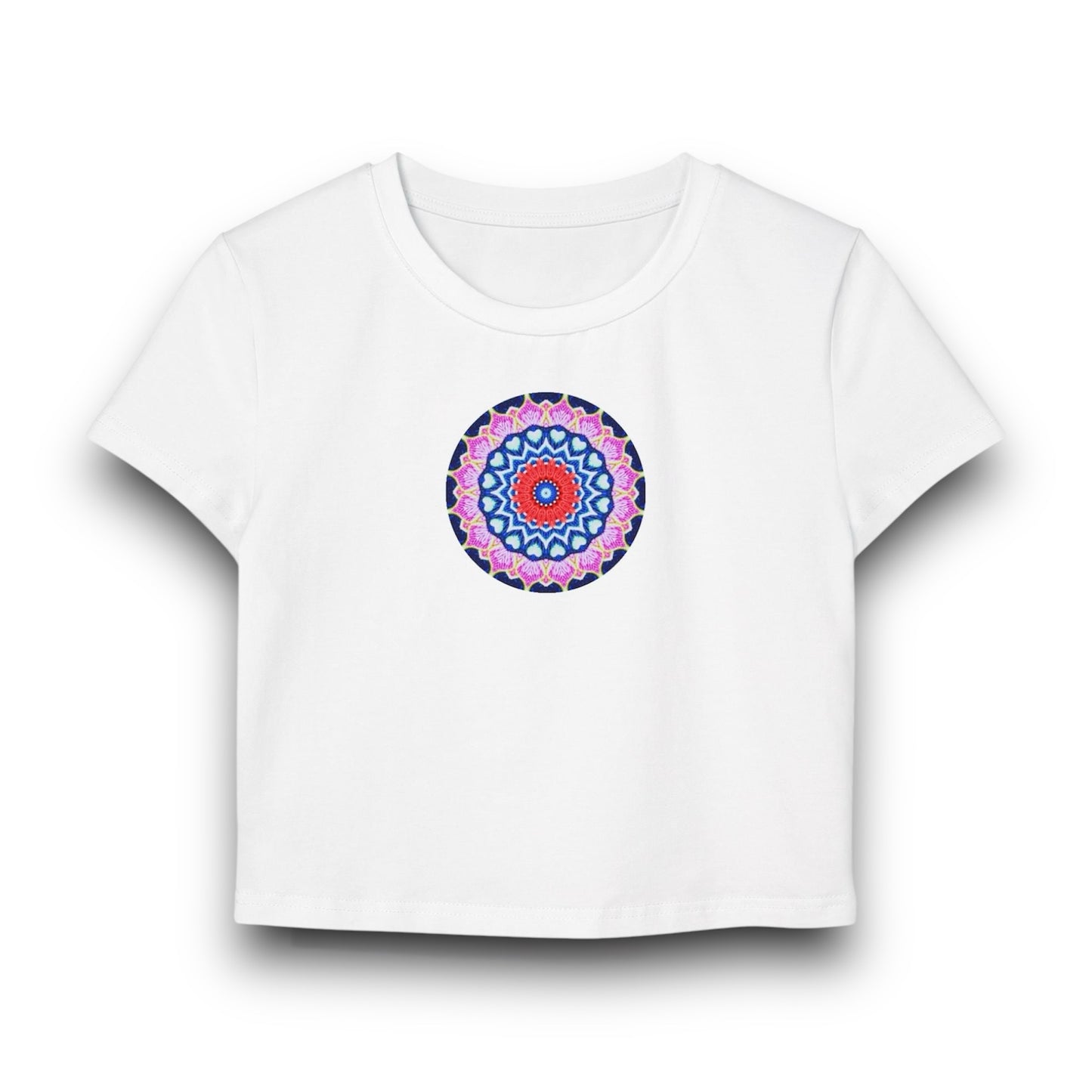 Women's "DECA" Cymatic Print Baby Tee