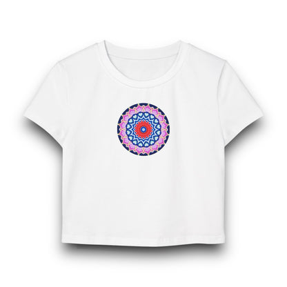 Women's "DECA" Cymatic Print Baby Tee