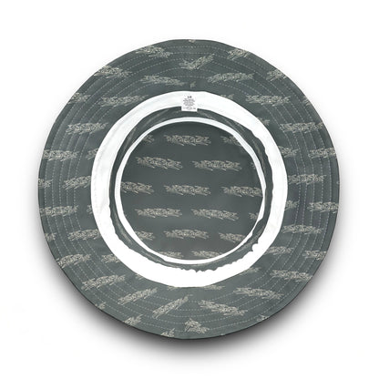 3ETD Wht Outline AOP Bucket Hat (Dark Grey)