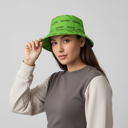 3EyeTyeDye AOP Bucket Hat (Green) - Light Grey Backdrop