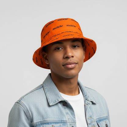 3EyeTyeDye AOP Bucket Hat (Orange) - Light Grey Backdrop