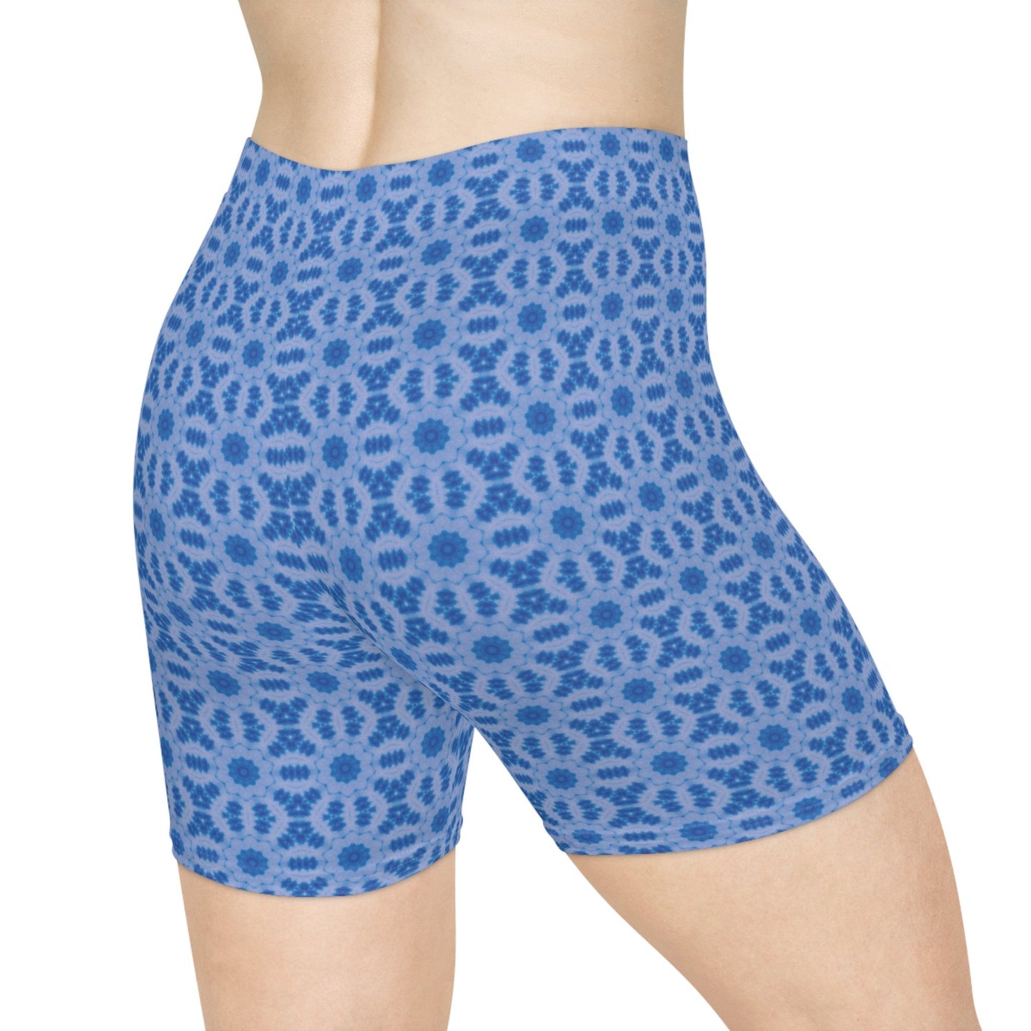 Women's Cymatic AOP Biker Shorts (BLU3DR3AM)