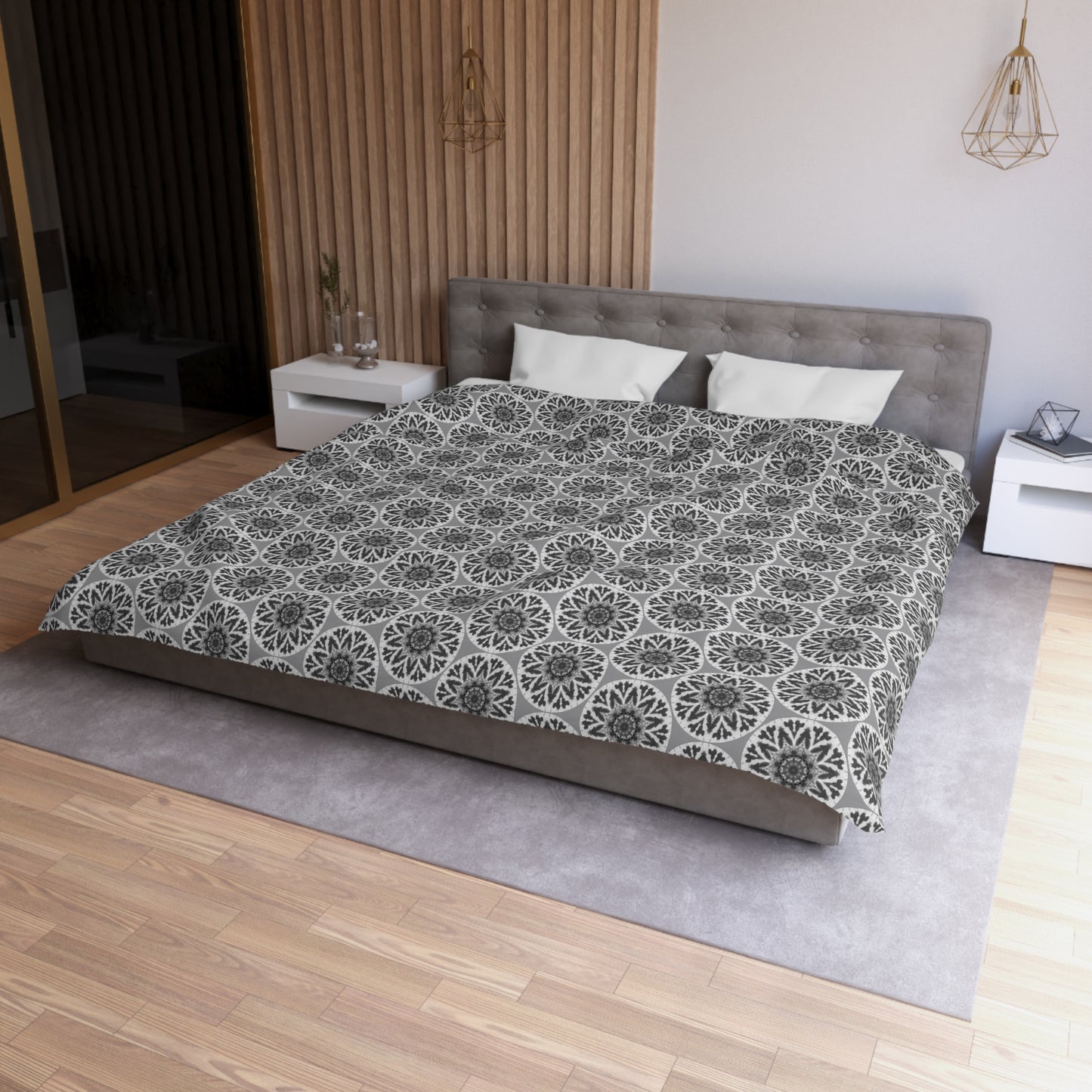 "GETA" Cymatic Duvet Cover (Grey) - Housewarming