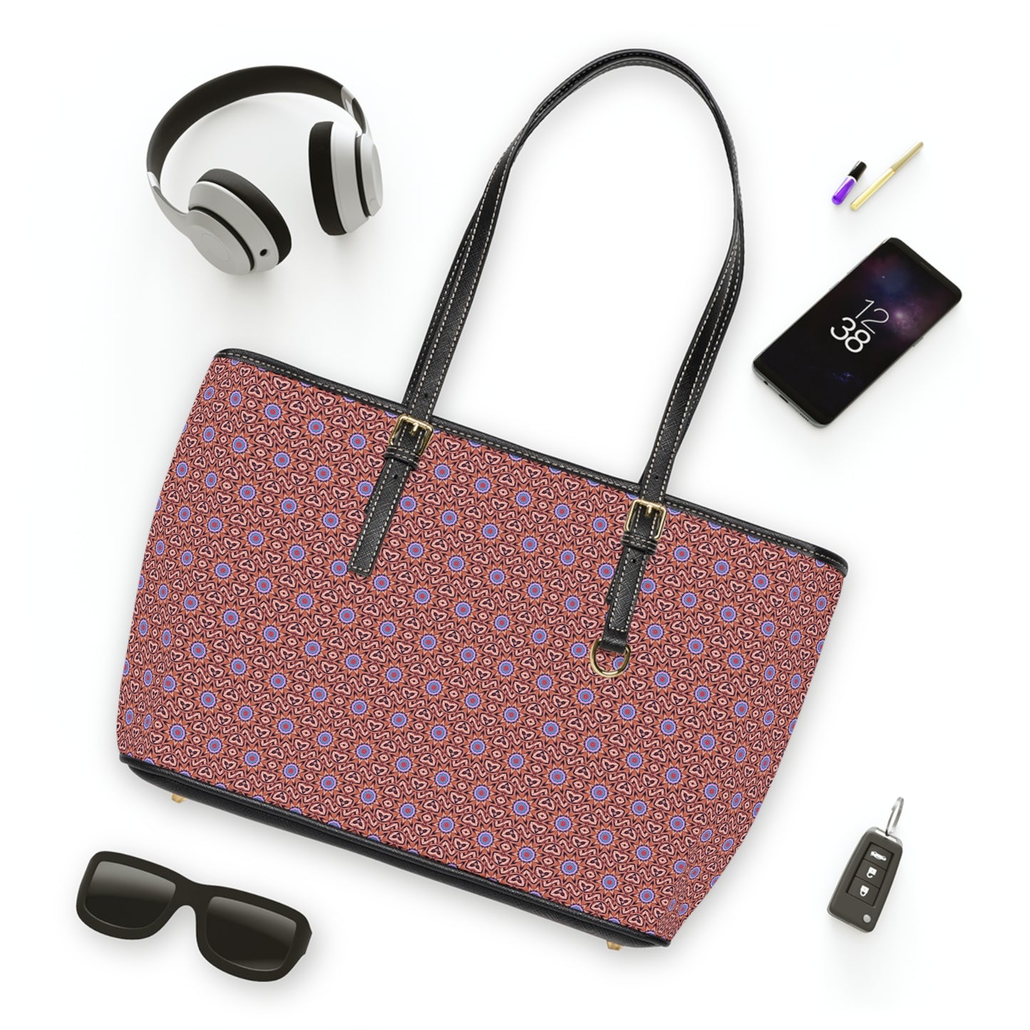 DECA Cymatic Aop Pu Leather Shoulder Bag