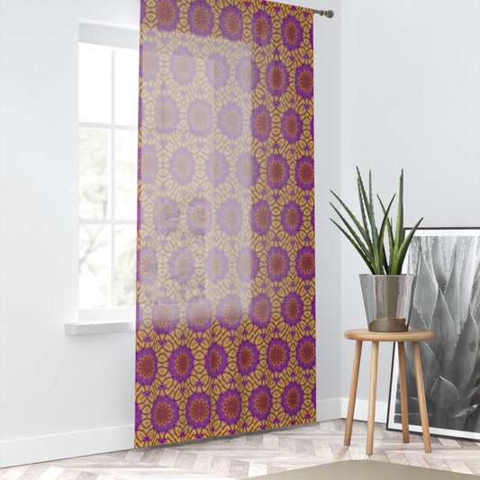 "OST3OS" Cymatic Print Window Curtain - Vibrant Design for Home Decor