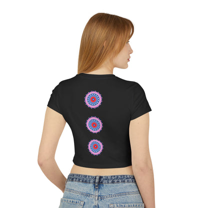 Women's "DECA" Cymatic Print Baby Tee