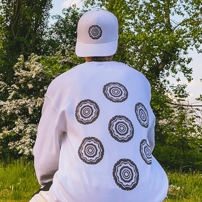 Men’s 3ETD “417” Cymatic Print Streetwear Set (White)