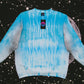 Aquamarine & Grey Shibori Tie Dye Sweatshirt