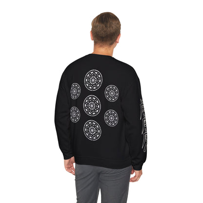 Men's 3ETD Wht Cymatic Print Crewneck (STMPUNK)