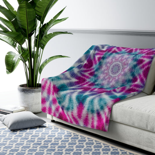 "ULTRAVIOL3T" Sherpa Fleece Blanket | Cosy Throw for Home Decor & Gifts