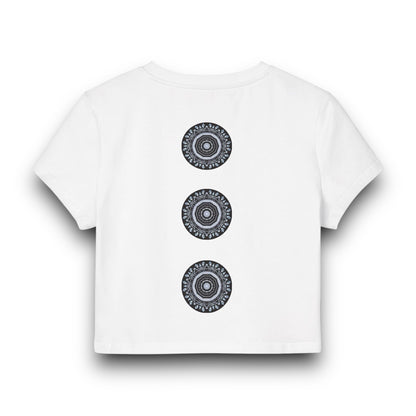 Women's "MAYA" Cymatic Print Baby Tee