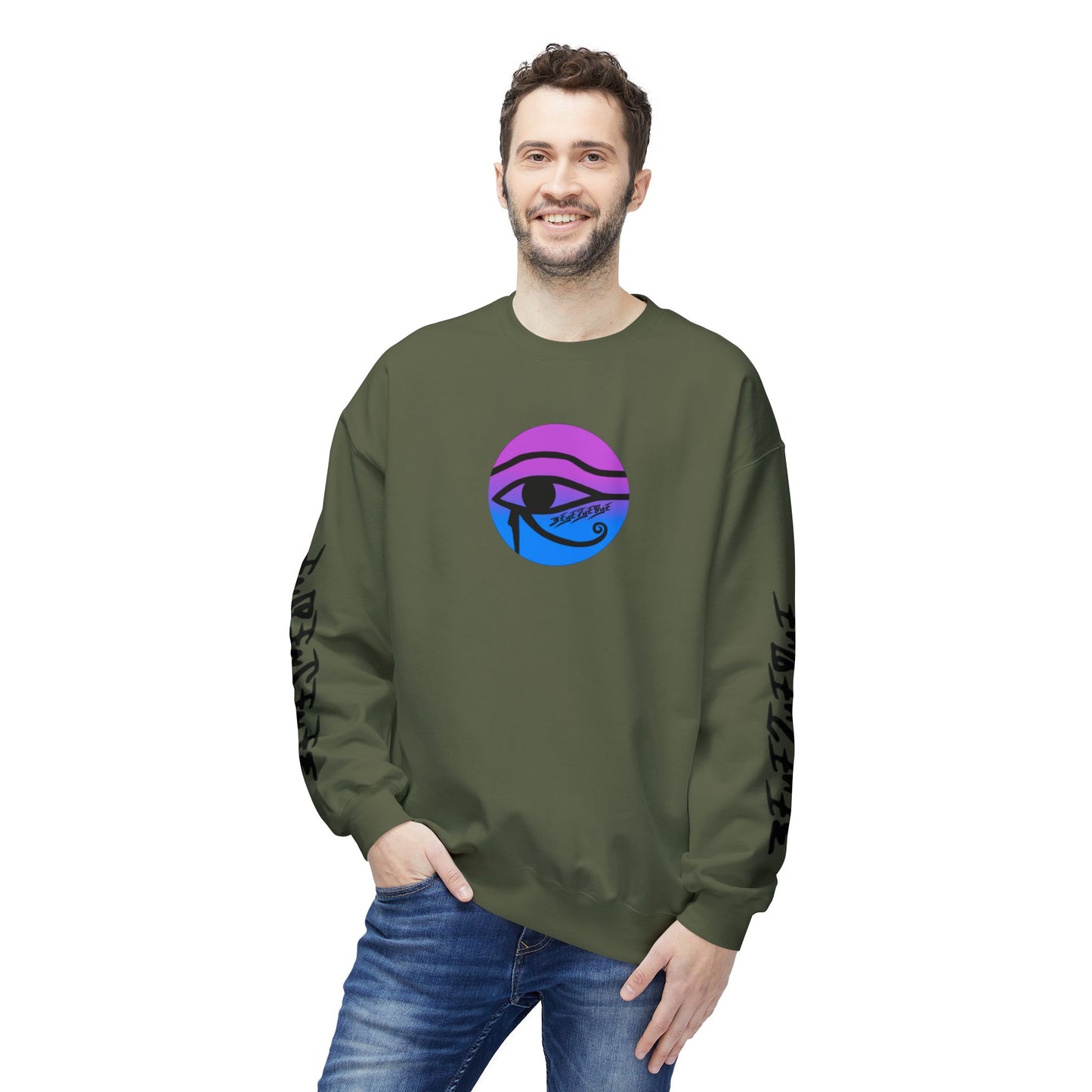 Unisex 3ETD Logo Softstyle Flecce Crewneck