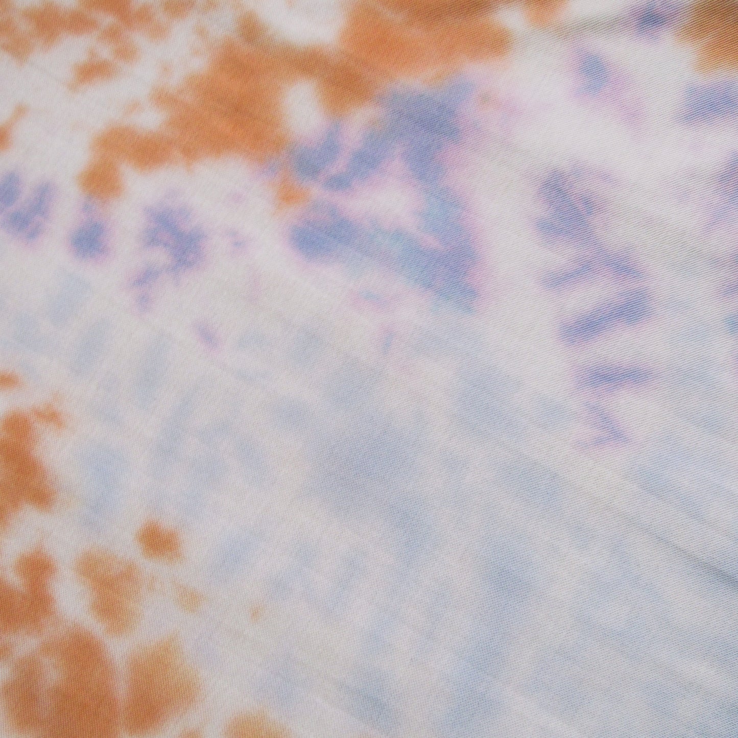 Orange, Purple & Light Blue Crumple Tie Dye Polo