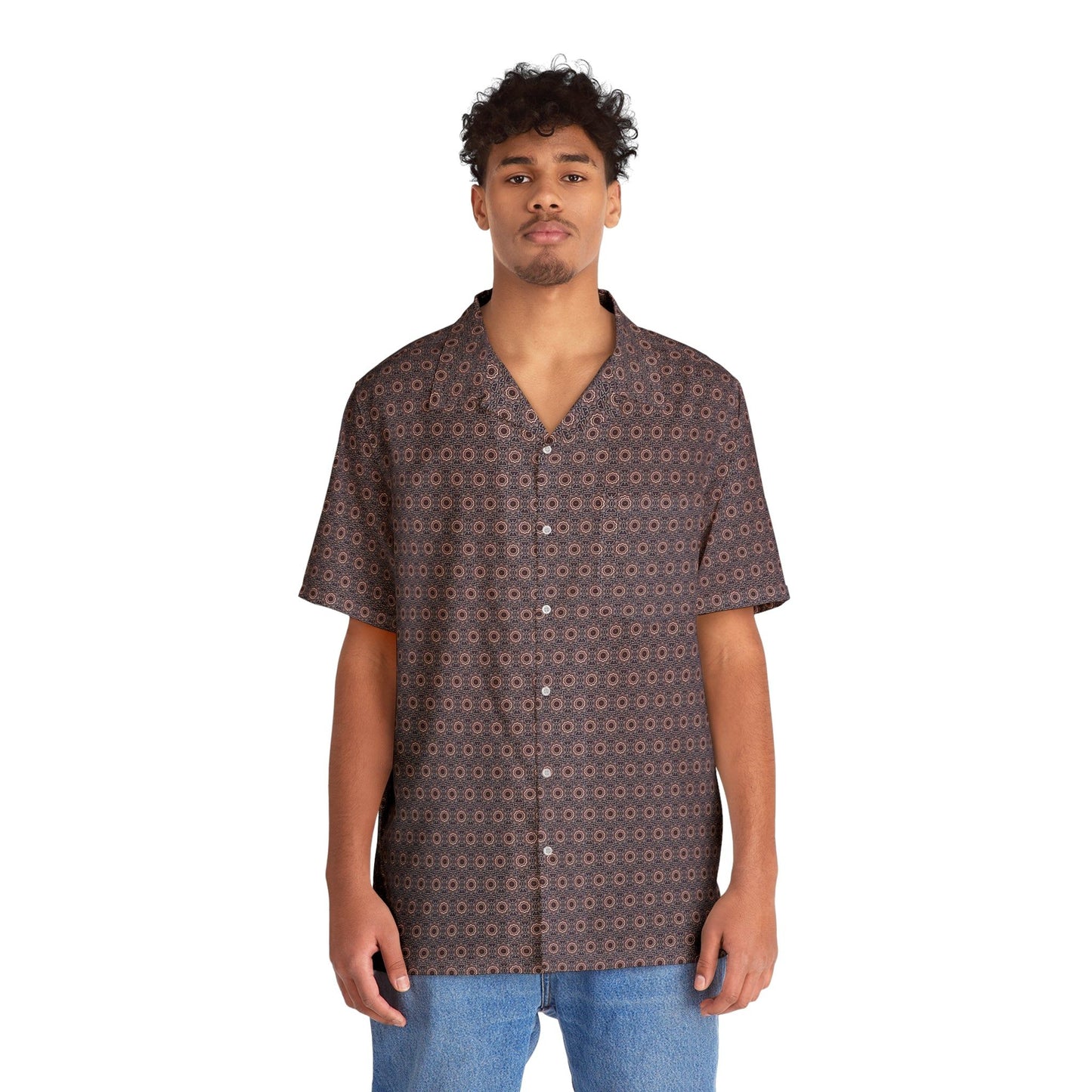 Men's "A-BYSS" Cymatic AOP Hawaiian Shirt