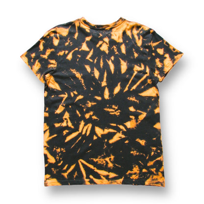 Embroidered Crumple Bleach Tie Dye T Shirt (Trinity)