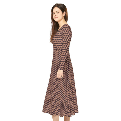 Women's "TRIBAL" Cymatic Aop Elegant Long Sleeve Dress