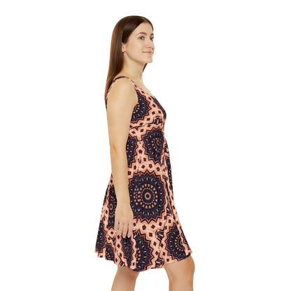 Women's "TRIBAL" Cymatic Print Skater Dress