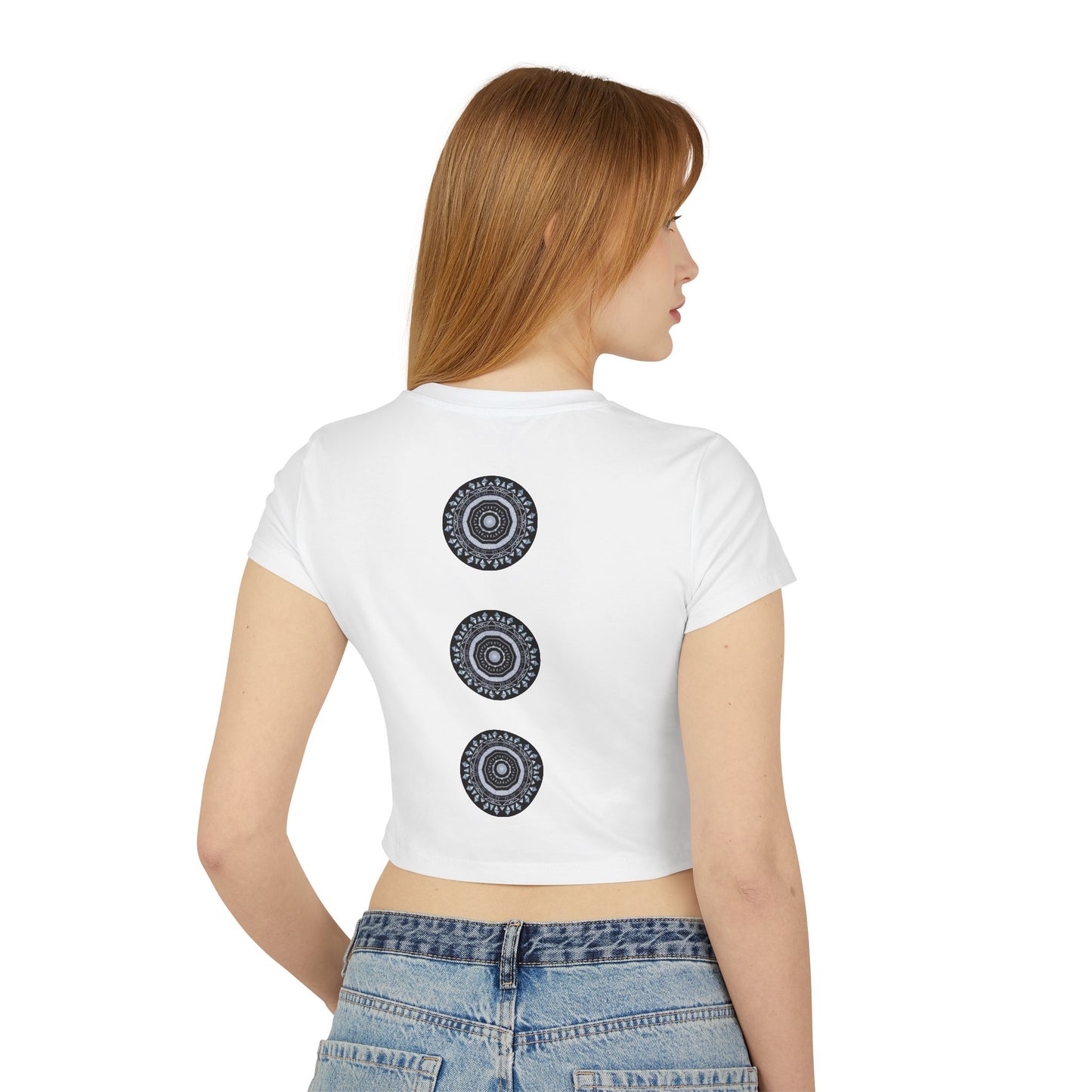 Women's "MAYA" Cymatic Print Baby Tee