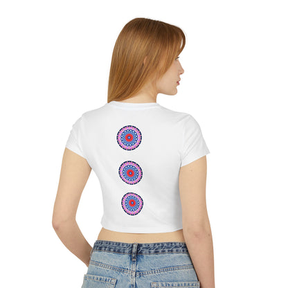 Women's "DECA" Cymatic Print Baby Tee