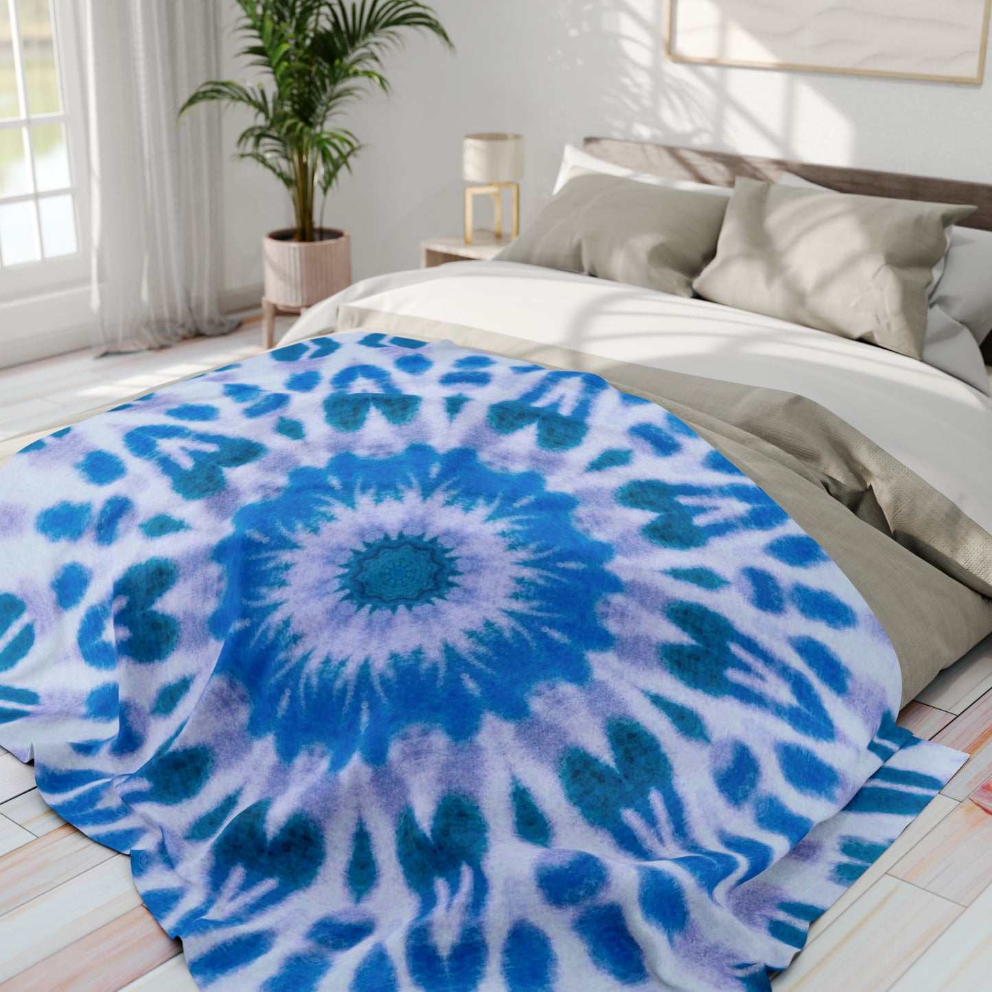 E-VEIL EYE Cymatic Prt Arctic Fleece Blanket