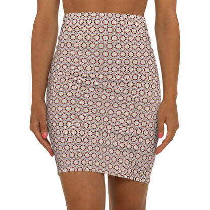 Women's Mid-Waist AOP Pencil Skirt (MOSAIC)